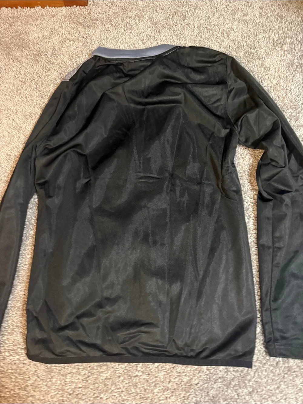 Men's Athletic Zip Jacket - Gray with Black Sleeves & Red Zip